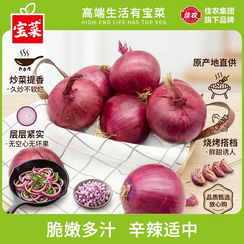 宝菜洋葱紫皮葱红皮圆葱洋葱头新鲜蔬菜 河南产地直发 净重4.5斤 单果约150-300g
