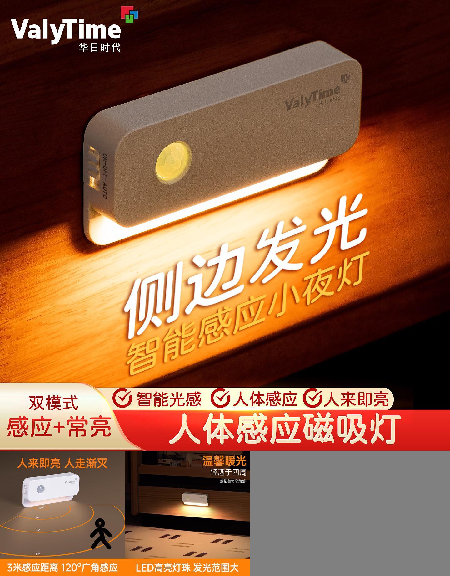 【万人购买】锂电池长续航感应灯