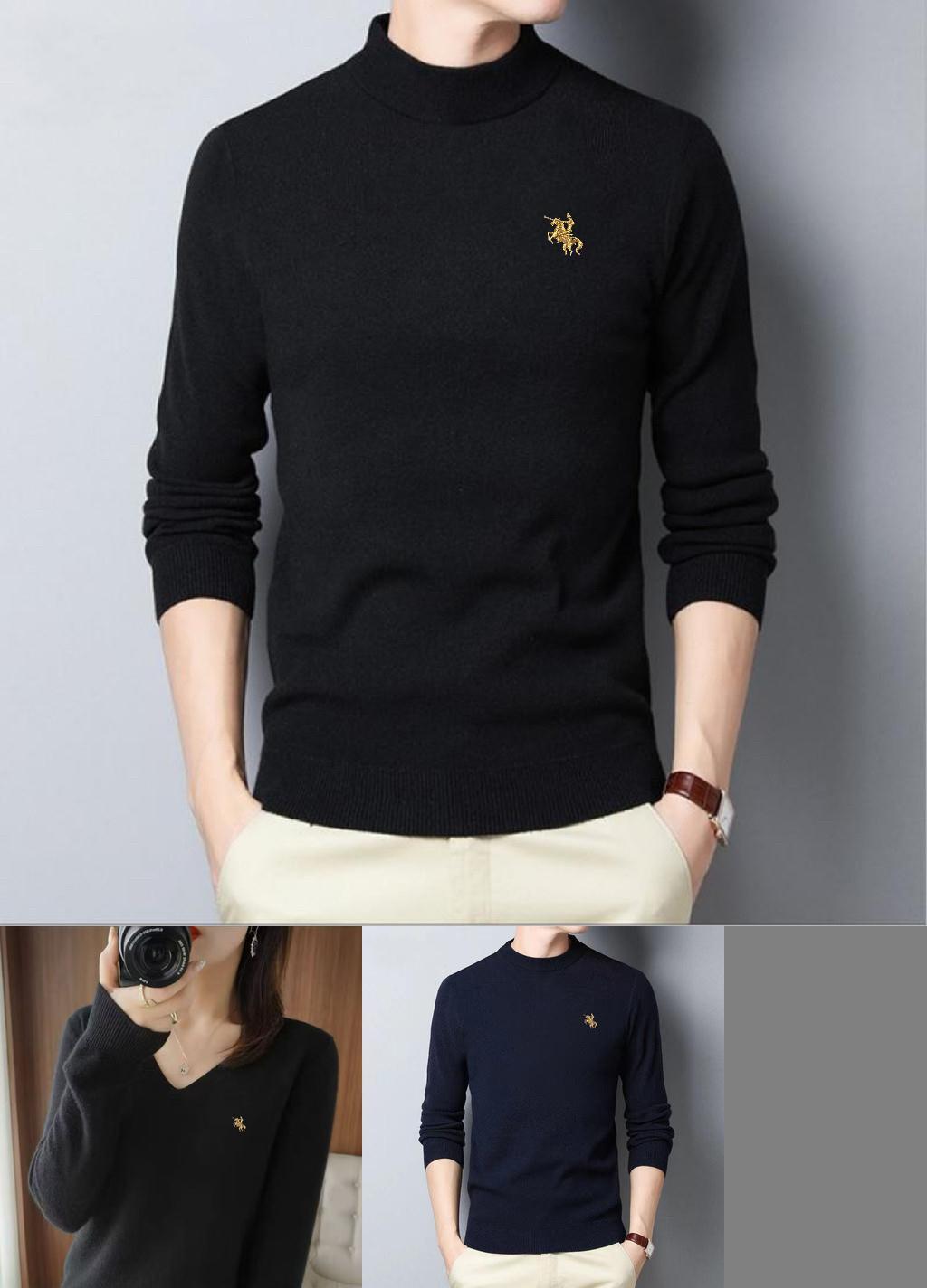 2025秋冬新款圆领情侣长袖毛衣打底衫P13