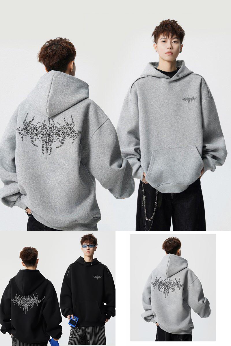 连帽卫衣男2026新款美式高街