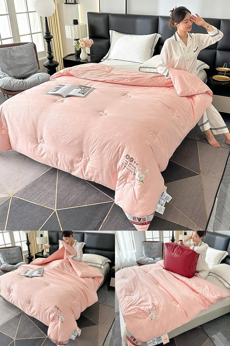 雅鹿严选丨高奢宋锦缎蚕丝蛋白被加厚冬春秋被卧室家用四季通用-2