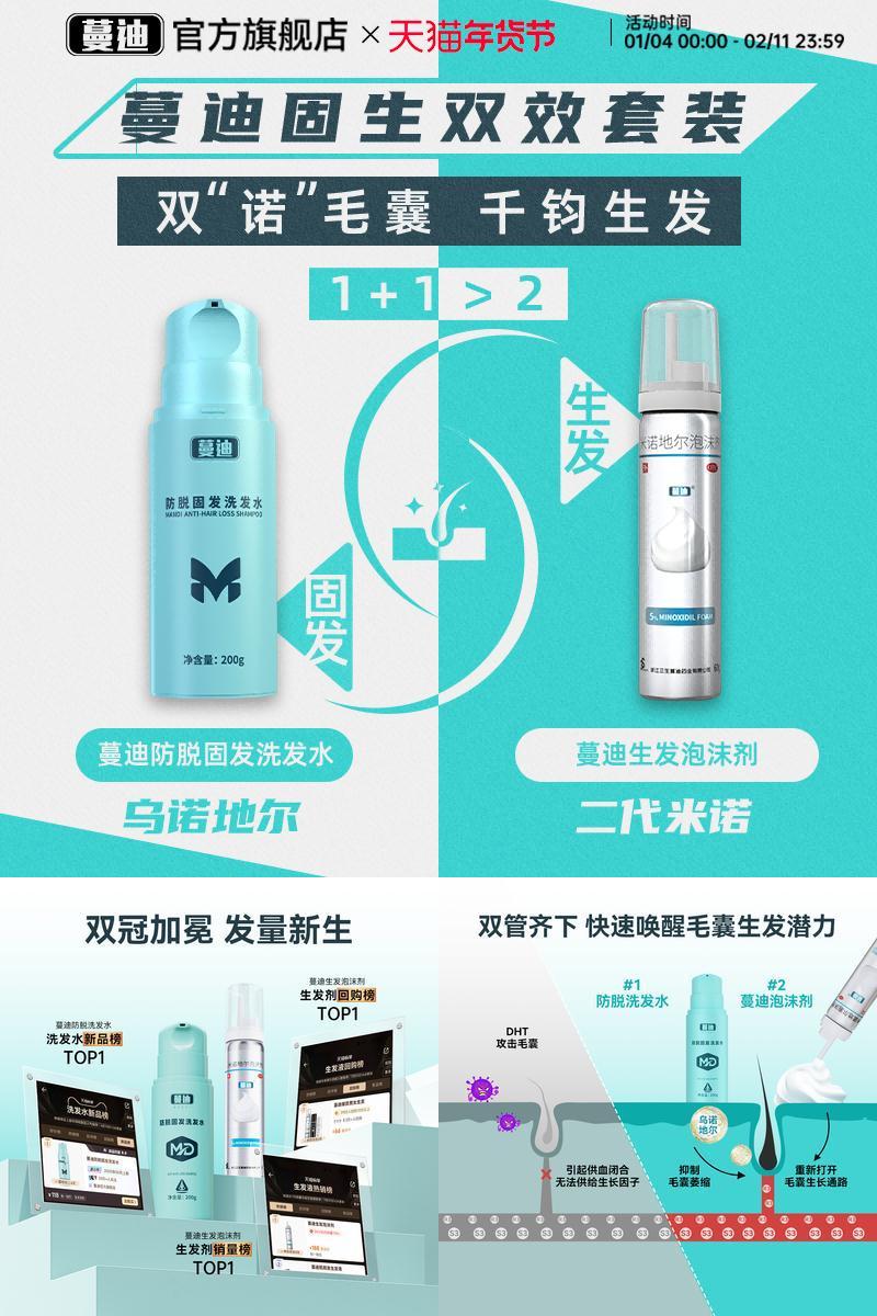 [蔓迪]米诺地尔泡沫剂5%*60g*1瓶/盒
