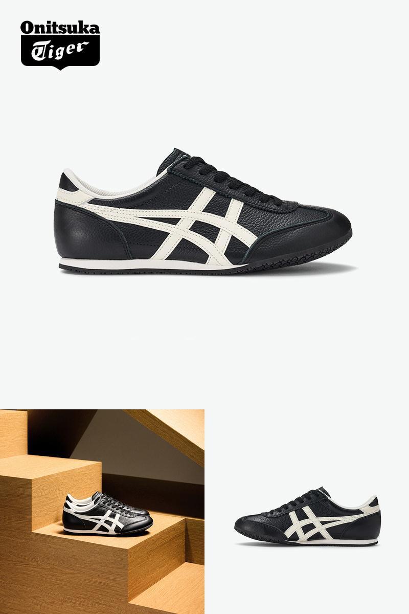 黑色鬼塚虎运动休闲鞋