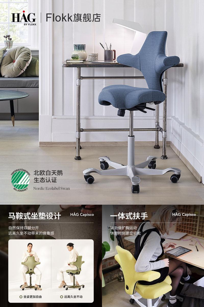 骑马电脑椅人体工学靠背