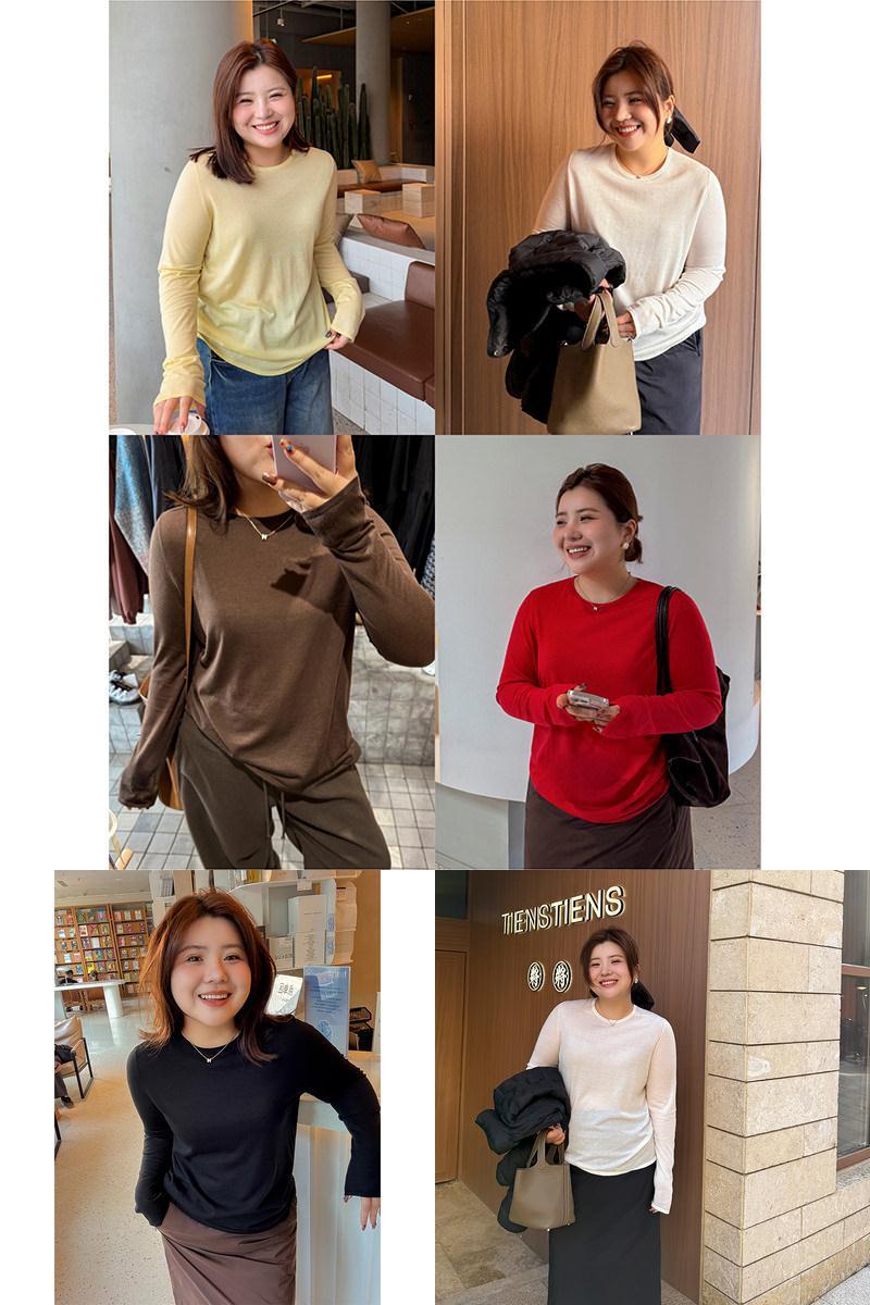 木子理想胖mm大码超细羊毛针织衫