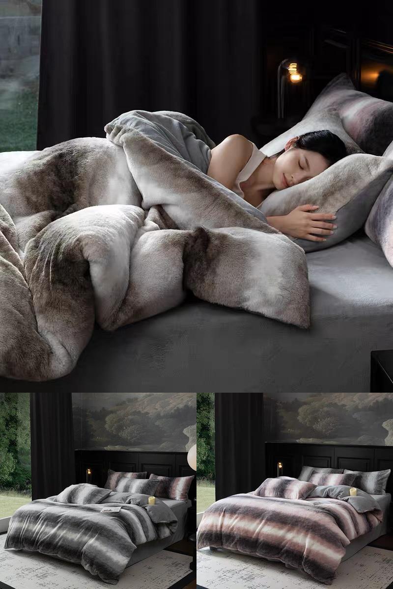牛奶绒四件套獭兔绒冬季深睡PRO+可机洗2025新款加厚保暖ST