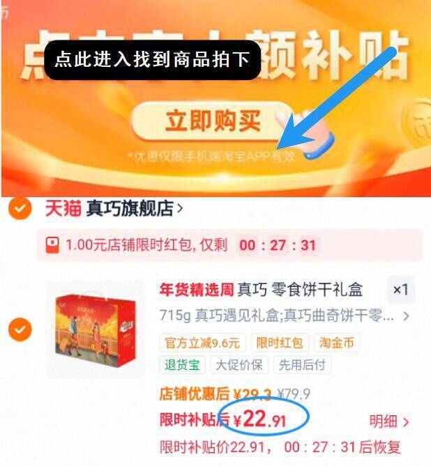 真巧零食饼干礼盒巧克力曲奇