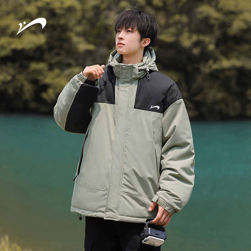 贵人鸟冲锋棉服2025冬季新款加厚保暖情侣棉衣外套防寒冬装