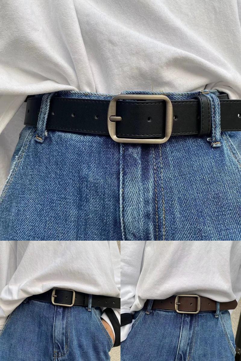 日本2025新款男女针扣腰带皮带
