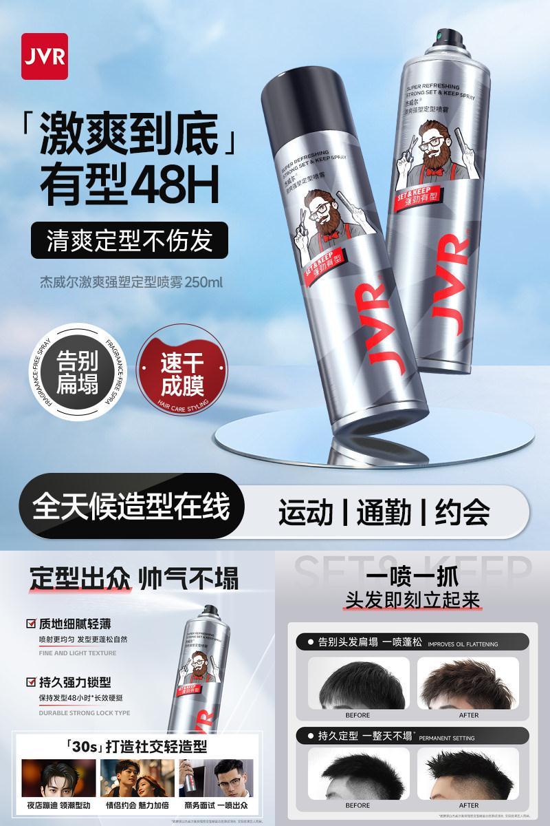 热销300W明星同款发胶风吹不塌