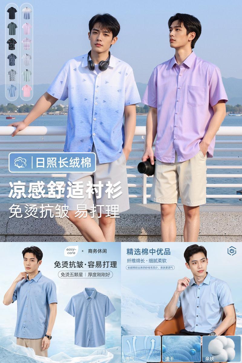 Artsdon/阿仕顿2026夏季新款高端休闲百搭品质长短袖衬衫男女款潮