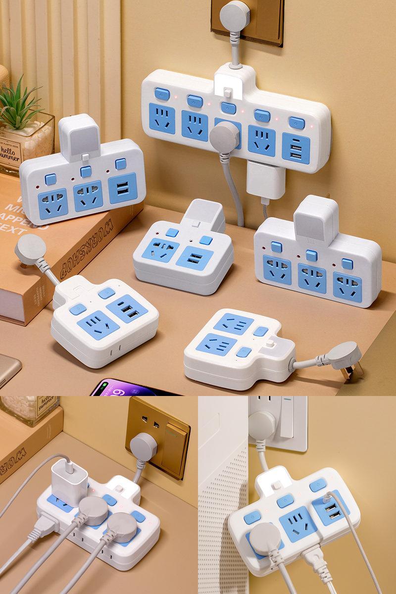 公正午纯铜插座带USB夜灯转换器