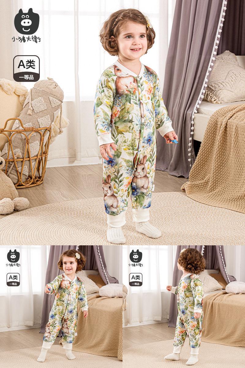 小猪大卫中开保暖连体衣