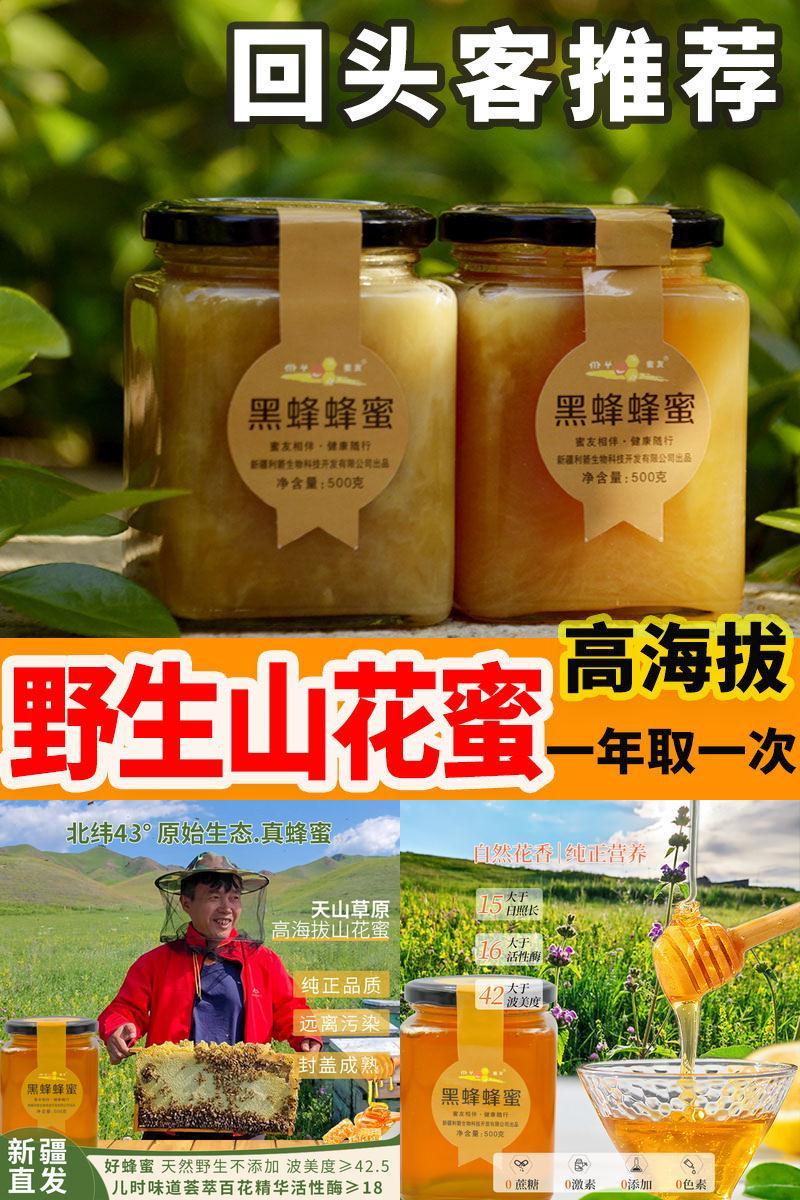 新疆蜂蜜纯正天然土蜂蜜礼盒野生农家孕妇儿童黑洋槐原正品百花蜜