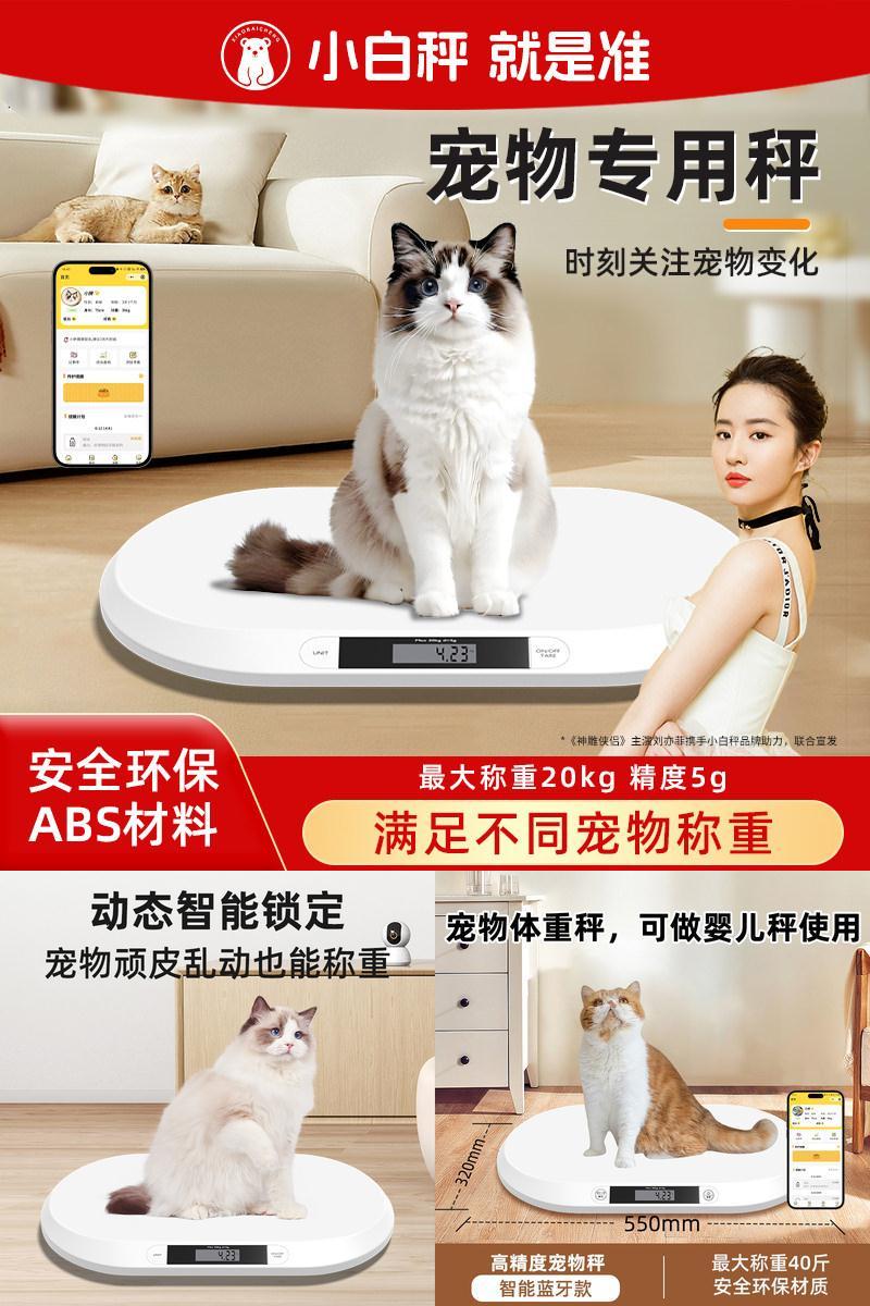小白秤中大型宠物体重秤小动物称