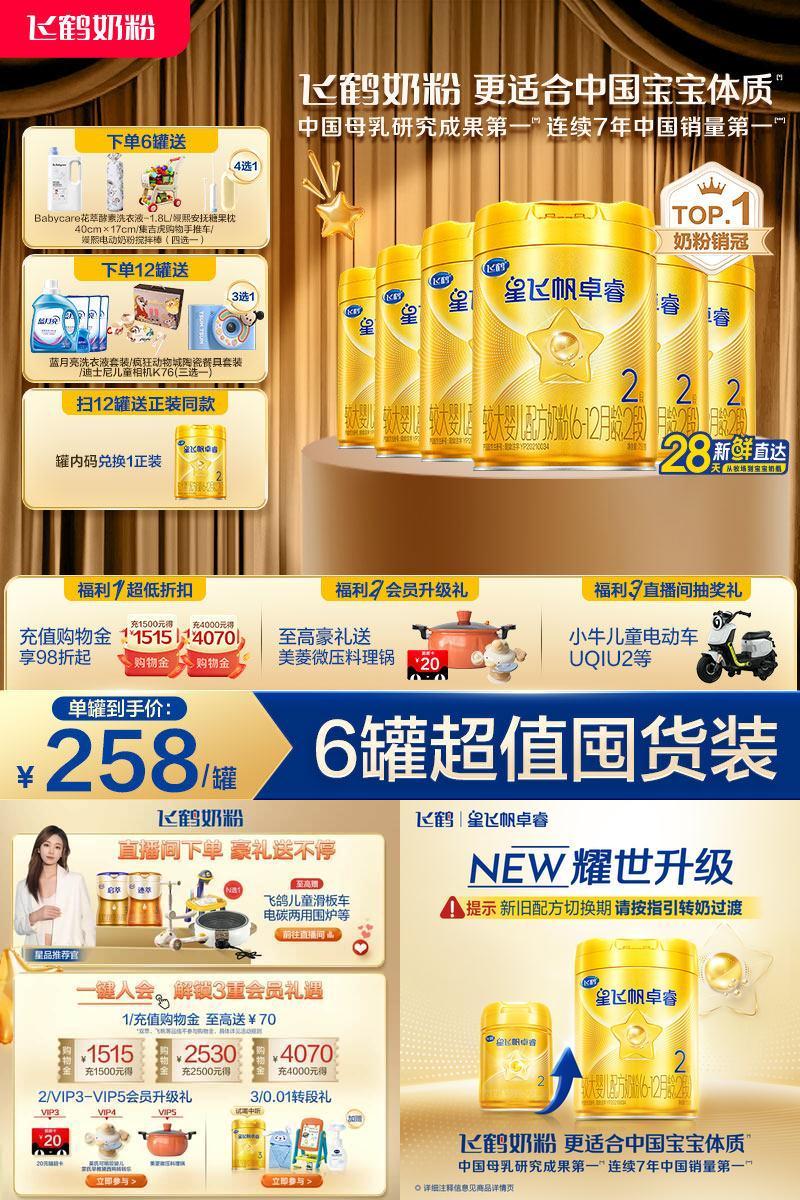 飞鹤星飞帆卓睿2段750gHMO升级