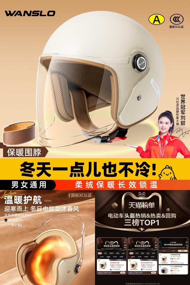 【加厚保暖】电动摩托车ABS头盔