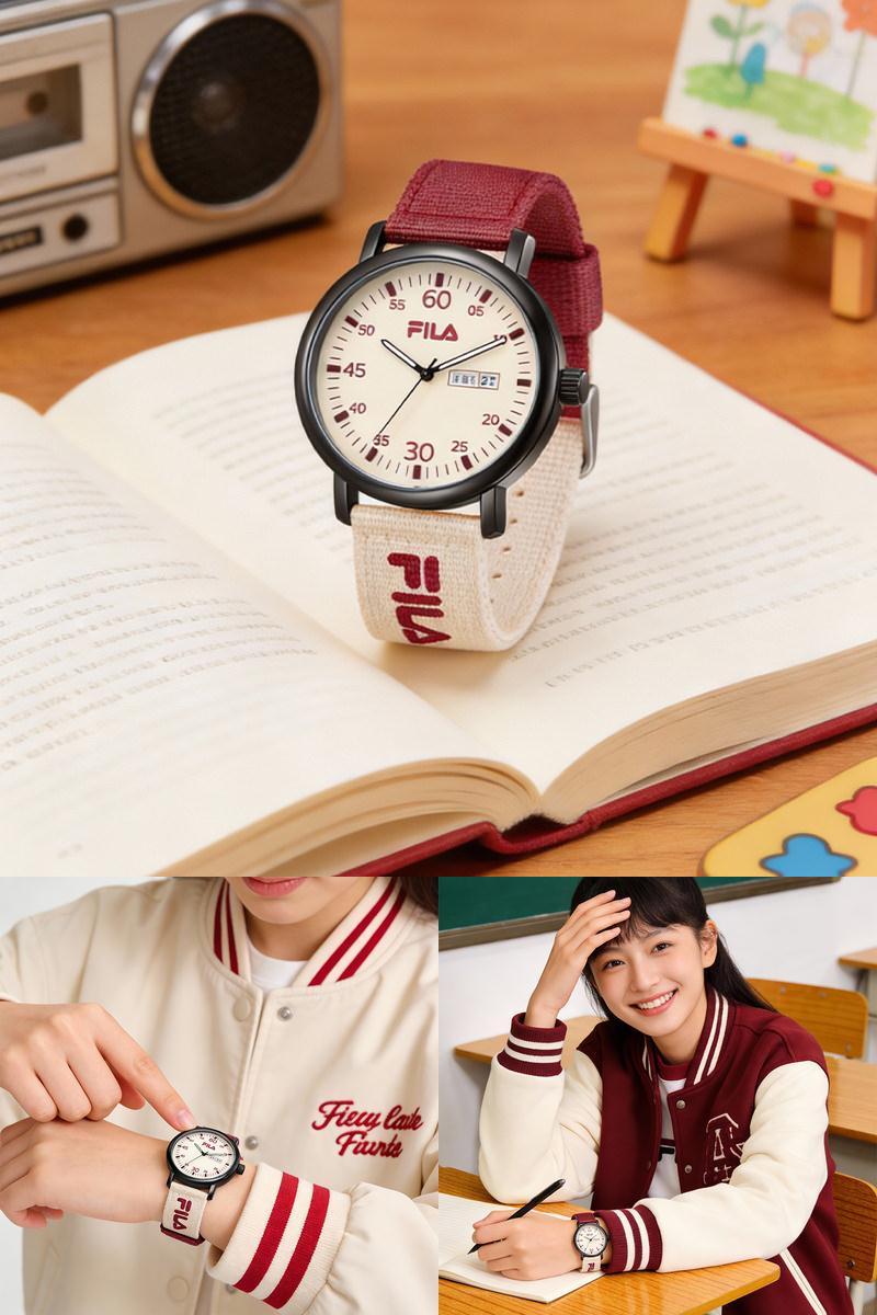 FILA斐乐手表女学生初高中新款女孩初中女生考试专用机械指针6835