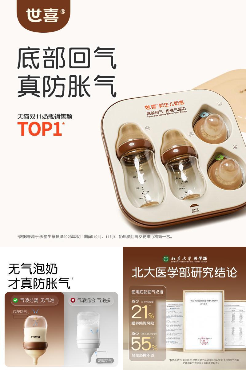 世喜新生儿奶瓶囤货待产套装