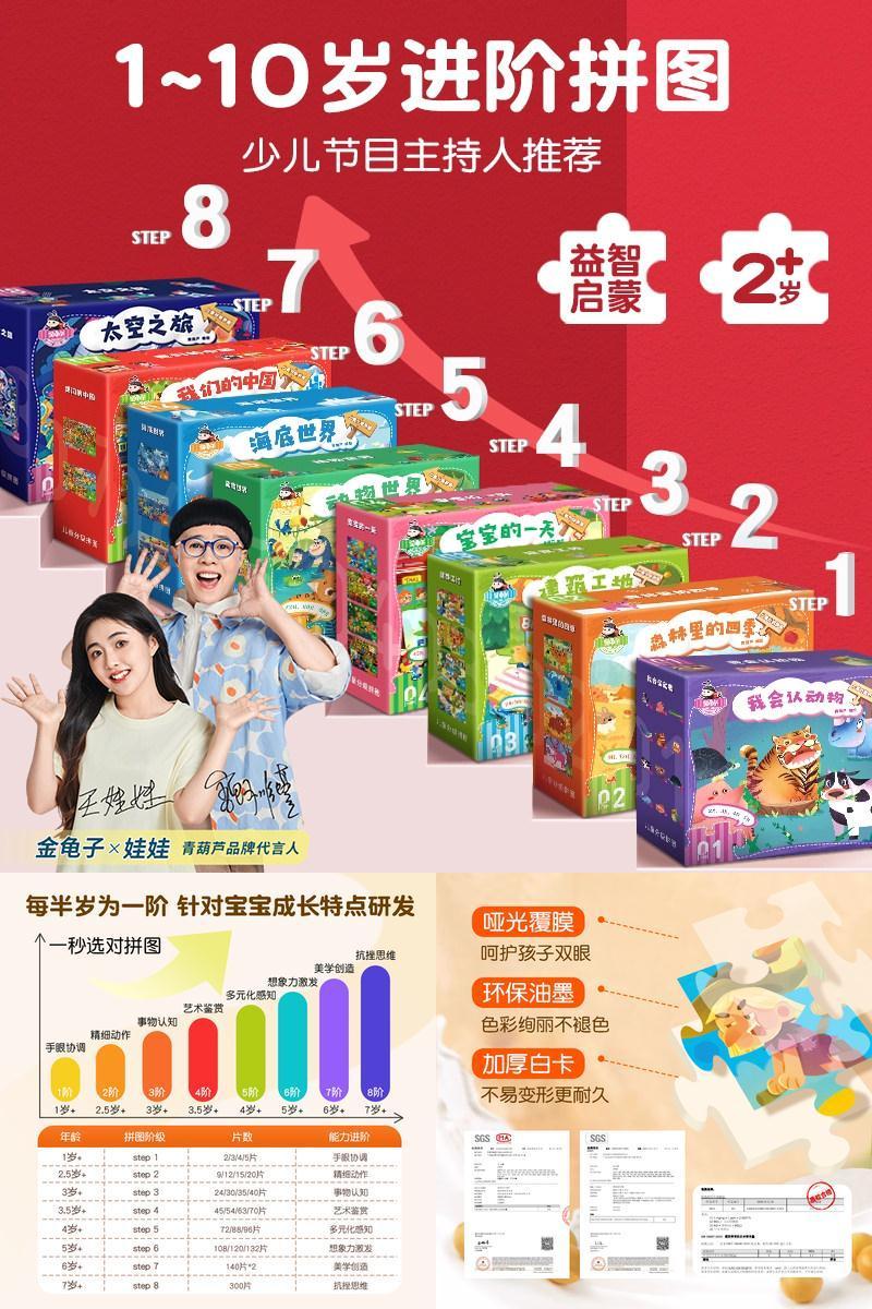 青葫芦进阶拼图0-12岁金龟子代言