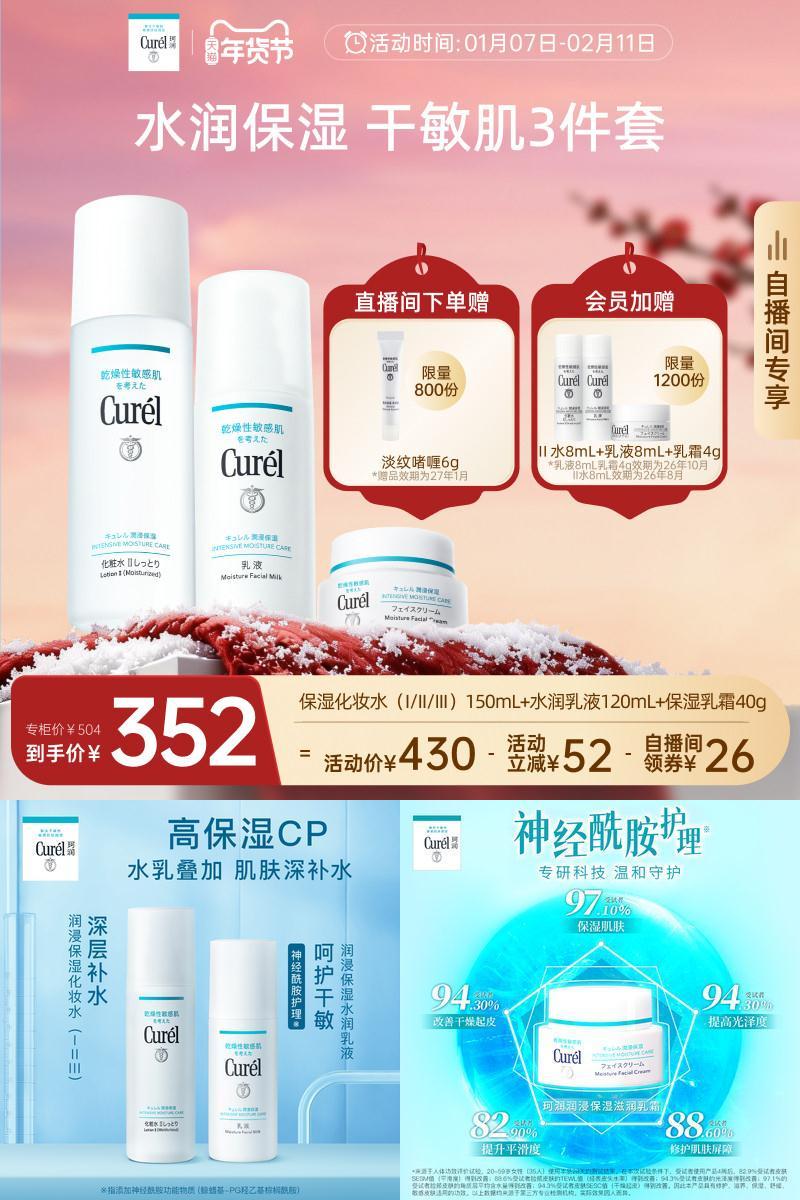 【自播间】珂润保湿水乳+面霜