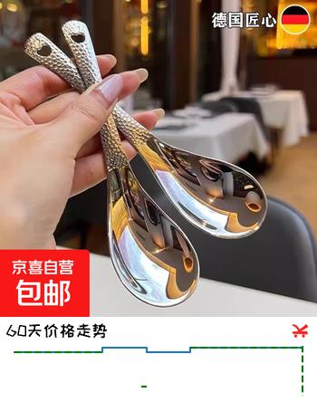 【复古ins风】勺子不锈钢锤纹勺家用加厚餐勺儿童吃饭勺高颜值 【亏本甩卖】3支装