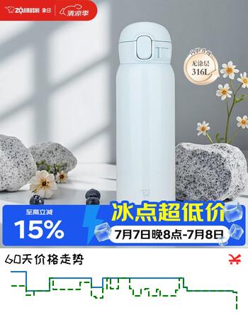 象印（ZO JIRUSHI）原装进口保温杯316L不锈钢男女款茶杯学生水杯大容量保冷杯WE48