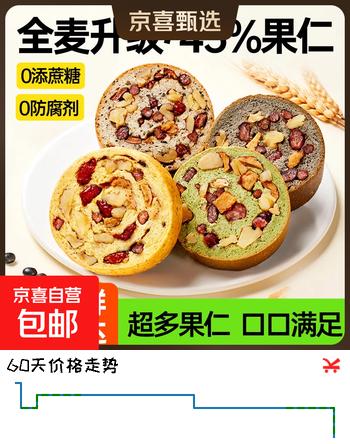 碧翠园全麦车轮面包欧包粗粮减低0糖精脂代餐饱腹早餐吐司 车轮面包全口味500g（共10只）