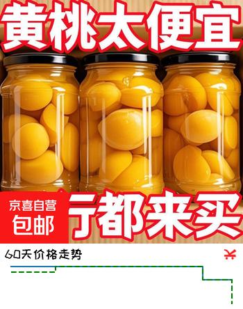 糖水黄桃罐头正品新鲜现摘大果无核桃子鲜果水果罐头商用烘焙510g 脆爽爆汁-510克2瓶