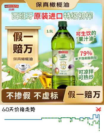 品利（MUELOLIVA）【保真橄榄油】特级初榨橄榄油1.5L食用油西班牙炒菜进口热炒凉拌