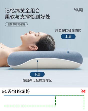 星球深睡记忆棉慢回弹枕头护颈椎助睡眠枕芯 单只 低枕 8cm