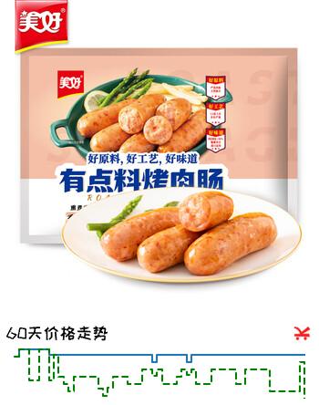美好有点料烤肉肠香辣味1斤 早餐火腿肠烤肠肉肠猪肉肠 烧烤空气炸锅