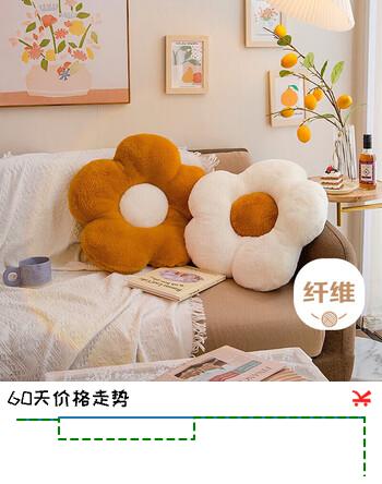 艾薇（AVIVI）花朵抱枕沙发靠垫床头靠枕汽车花瓣坐垫办公室腰靠飘窗垫50*50