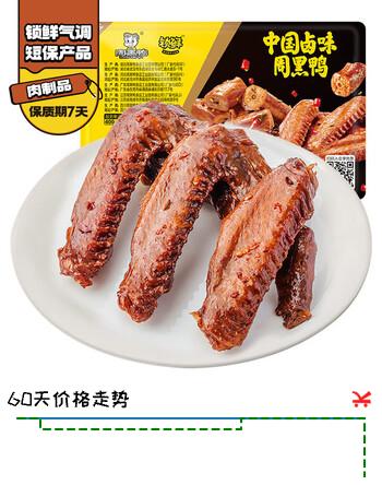 周黑鸭 锁鲜卤鸭翅125g 武汉特产 即食卤味 零食小吃 源头直发包邮