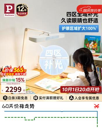 【7折】Paulmann P德国柏曼精灵Z护眼学习阅读台灯 桌面全光谱LED儿童读写护眼台灯https://u.jd.com/41kU7tq----普遍有货 | 下1件最优到手单价：2479.53 -> 【1934.82】