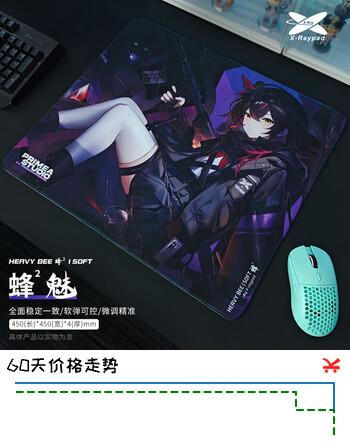 艾可斯锐X-Raypad鼠标垫大号蜂二次元蜂窝表面双蜂结构细面鼠标垫电竞三角洲 CSGO 无畏契约 FPS游戏鼠标 蜂2-魅平铺包装 450x400x4毫米