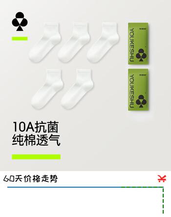 【5折】有棵树【肌理按摩】袜子女纯棉10A抗菌中短袜四季吸汗透气防臭抗起球袜https://u.jd.com/kgKFC4t----普遍有货 | 下1件最优到手单价：59.9 -> 【29.95】
