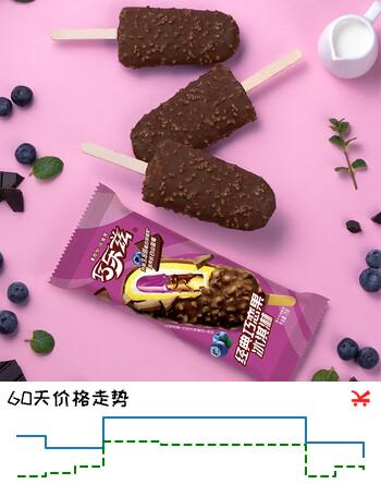 伊利巧乐兹巧恋果蓝莓酱巧克力味冰淇淋75g*10支/盒