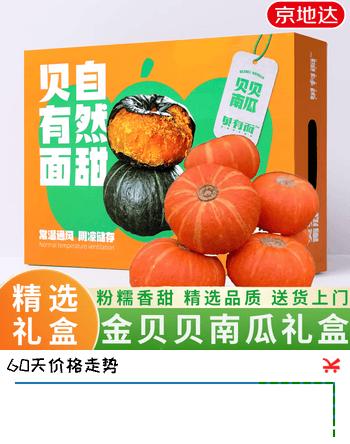 京地达山东金贝贝南瓜香甜粉糯净含量4.5斤礼盒单果100g+源头直发包邮