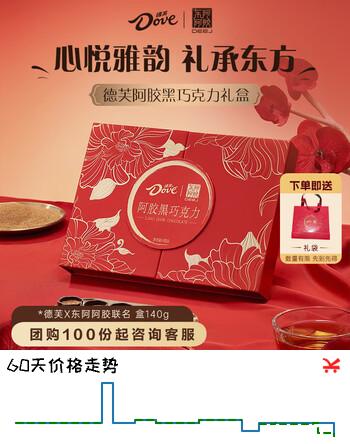 德芙X东阿阿胶联名 礼盒140g 休闲零食 六一儿童节礼物零食 送礼物