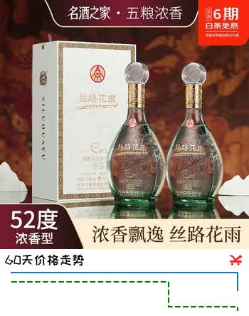 【5折】五粮浓香丝路花雨52度浓香型酒 聚会送礼 自喝 【B】 52度 500mL 2瓶 【五粮浓香·丝路花雨 2瓶配礼品袋】https://u.jd.com/U1OopUG----普遍有货 | 下1件最优到手单价：922 -> 【509】