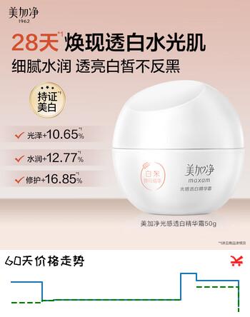 美加净光感焕亮透白精华霜50G烟酰胺美白保湿修护面霜母亲节礼物