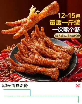 良品铺子虎皮凤爪卤香味500g 即食鸡爪熟食卤味宿舍夜宵解馋肉类零食