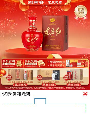 剑南春东方红1949 46度 100ml 单瓶装 浓香型白酒 年货送礼