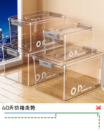 【5折】妙馨思透明收纳箱手提家用加厚衣服玩具大容量塑料储物筐285210170mmhttps://u.jd.com/9OUPIRP----部分有货 | 下1件最优到手单价：33.93 -> 【19.95】