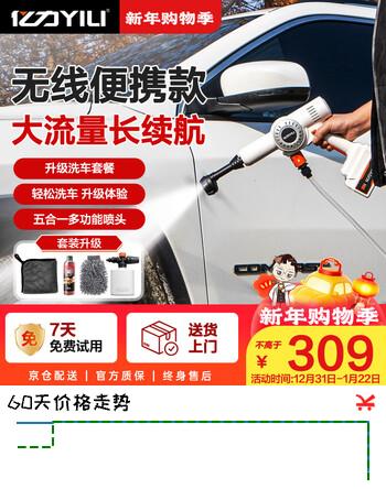 亿力无线洗车机2060D升级版 250W家用清洗机手持锂电洗车水枪