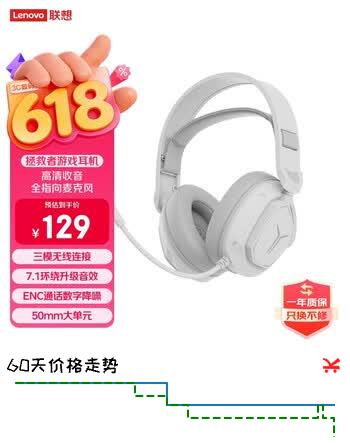 联想（Lenovo）拯救者无线电竞耳机R360白色 2.4G有线无线蓝牙游戏耳机三模头戴式游戏电脑耳麦畅玩LOL黑神话悟空