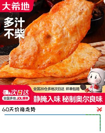 大希地新奥尔良鸡翅烤翅里脊串半成品炸鸡翅空气炸锅食材冷冻半成品 奥尔良味里脊串（约10串） 400g  