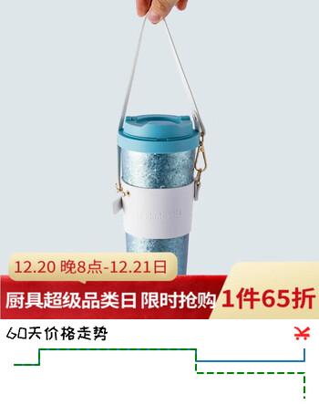 乐扣乐扣（LOCK&LOCK）纯钛钛空杯高颜值保温杯保冷咖啡杯男女随行便携水杯子550ML蓝色