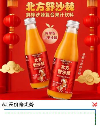 宇航人野沙棘果汁饮料NFC鲜榨 沙棘汁过年送礼年货礼盒210ml*10瓶